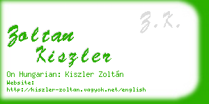 zoltan kiszler business card